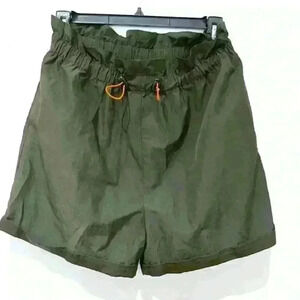 Paperbag Waist Shorts‎ Khaki Drawstring Orange Women's Size 14US/18UK ASOS